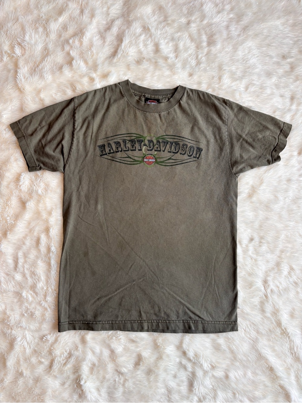Harley Davidson Nashville, TN Boswells Olive Graphic Short Sleeve T Shirt Small
